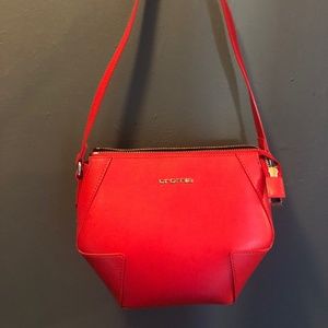 Red leather purse
